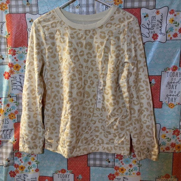 NWT CAT & JACK GIRLS PRINTED FRENCH TERRY PULLOVER SWEAT SHIRT - Picture 2 of 12